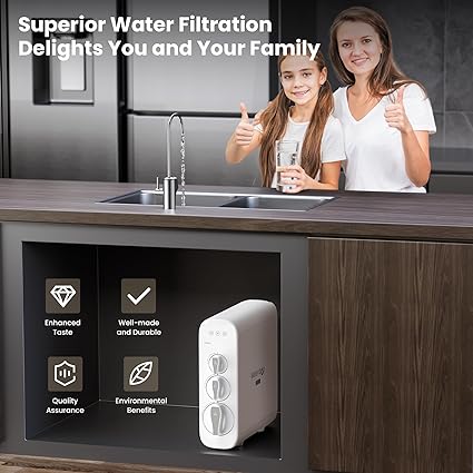 800 GPD Tankless Reverse Osmosis System w/ LED Purifier & Smart Faucet